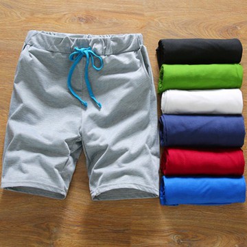 【Billgo】※現貨【L/2XL/3XL】 素面抽繩鬆緊腰棉質短褲【CM65005】基本五分褲 居家褲 睡褲