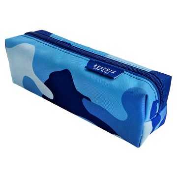 beatrix NEW YORK 防潑水文具鉛筆袋  迷彩藍  1個