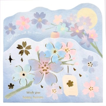 德德小品集 櫻樹下的祝福萬用卡  夜櫻舞曲  3組