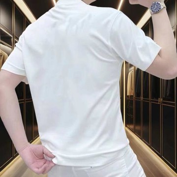 美式潮牌男士短袖t恤夏季休閑百搭高級感男裝時尚圓領半袖T恤上衣