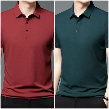 【巴黎精品】現貨+預購 夏季短袖上衣男襯衫高爾夫球衫休閒短袖翻領T恤-薄款男POLO衫8色a1jw43