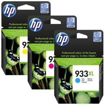 HP 933XL 藍紅黃(CN054AA+CN055AA+CN056AA)原廠高容量墨水匣 7612/7610/7110