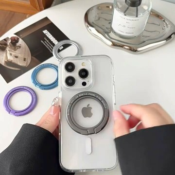 手機磁吸指環扣支架MagSafe鋅合金桌面超薄便攜環扣折疊手機支架【北歐家居生活】