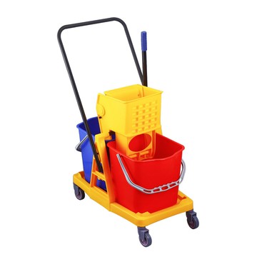 新款榨水車34L拖把桶保潔加厚酒店商用免手洗拖地桶擠水桶器[DD150210]