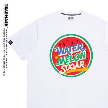 韓劇閃亮的西瓜樂隊周邊t恤男女同款純棉寬松短袖衣服閃爍的西瓜