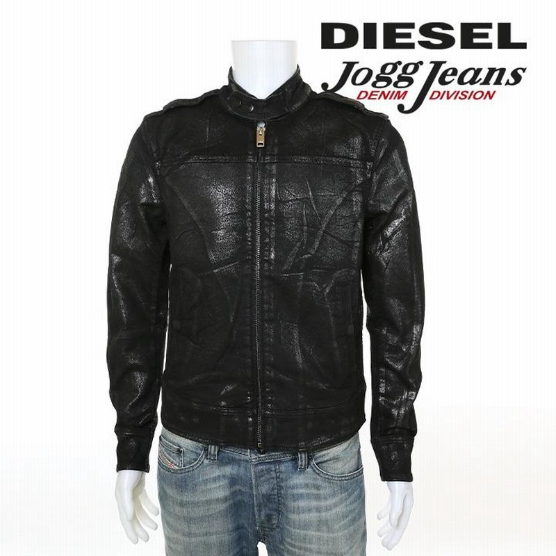 ディーゼル DIESEL デニムジャケット メンズ シルバーラメコーティング