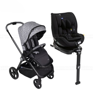 【網路限定】Seat3 Fit Isofix安全汽座+Mysa時尚手推車(輕奢版-羅馬古城/限定版-雪豹灰)
