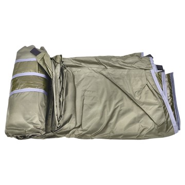 EAMKEVC 伊凱文 軍規天幕 4X4 軍用天幕 210T/70D格紋防水布 19個拉掛點 附8營繩+8營釘  軍綠色