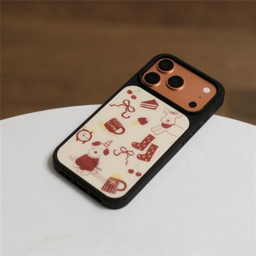 ✨iPhone手機殼✨韓國mademoment線條狗狗插畫磨砂玻璃 手機殼蘋果iPhone17prom