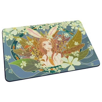 台灣製造 流光溢彩系列 軟式珪藻土地墊 吸水地墊-迷境少女60*40*0.5cm_廠商直送