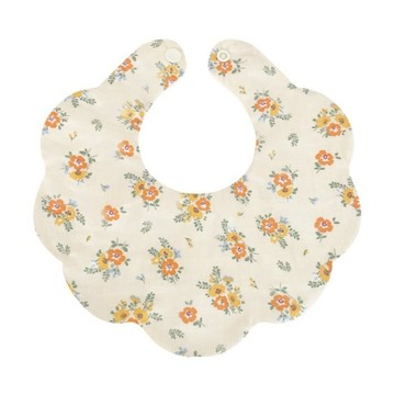 【安琪兒婦嬰百貨】棉嬰庫 MianYingKu 韓版花瓣圍兜/嬰兒圍兜/口水巾 (雙色花)