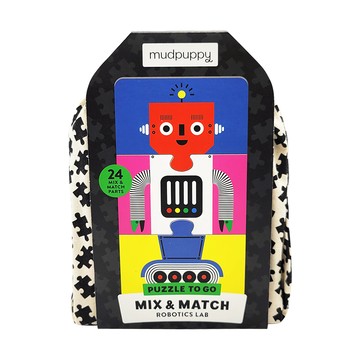 mudpuppy 隨身混搭拼圖 Robotics Lab  12片  1組