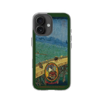 iPhone 16 Clear Case（相機按鈕） 透明 - Van Gogh Museum - 雨中橋 - 畫框
