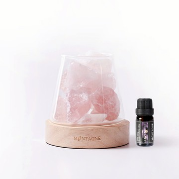 【Montagne】水晶擴香組｜粉水晶｜桃花Ｘ人緣-薰衣草_廠商直送