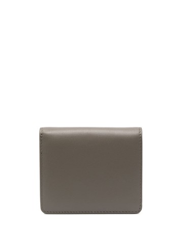 Maison Margiela - four-stitch leather wallet - women - Calf Leather/Calf Leather/Viscose - One Size - Grey