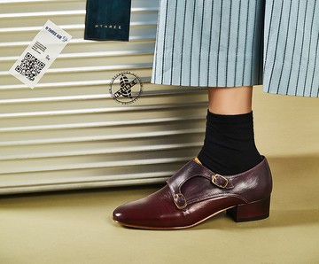 3.4 孟克跟鞋 - 棗紅