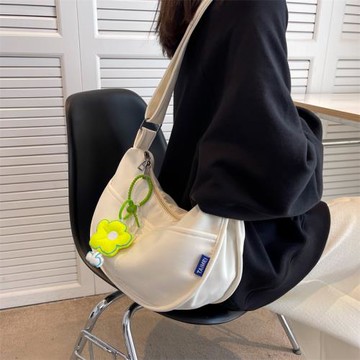 2022原創自制多兜斜挎包帆布簡約單肩包大容量時尚休閑純色韓版新