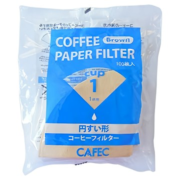 CAFEC 錐形濾紙 棕色  100張  1包