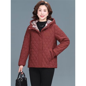 大碼媽媽洋氣棉服2025新款中年女時尚小個子棉衣中老年人秋冬外套