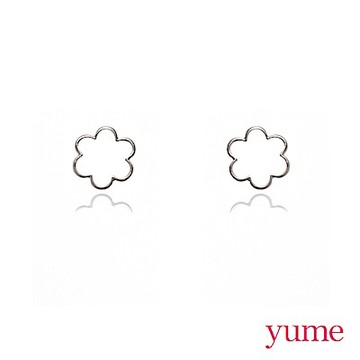 YUME - K金小花線條耳環