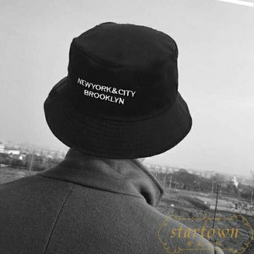 漁夫帽男帽子男潮韓版百搭盆帽日系圓帽魚夫帽女【繁星小鎮】