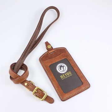 Leather Card Holder 皮革證件卡套-咖