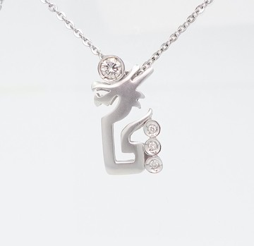 寶麗金珠寶-圓滿真鑽9K白K金墜(含K金鍊)