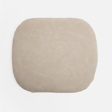 查莉真皮薄坐墊 礫石灰