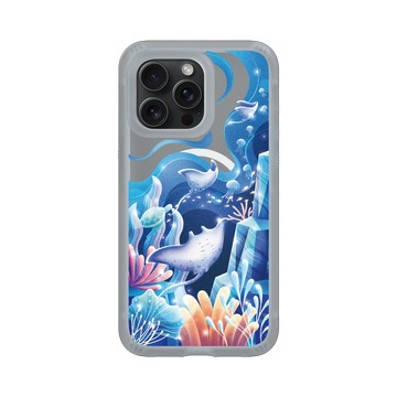 iPhone 15 Pro Max AirX 流變灰 - Ocean Collection: Let's Sea 海洋系列：一路向海 - 海底花花世界（魟魚）