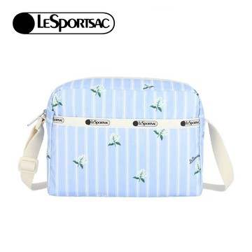 Lesportsac Daniella Crossbody 拉鍊斜背包 側背包 通勤隨身包 送禮 禮物 推薦 女包(茉莉花條紋)