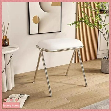 新品❤️免運 網紅ins化妝凳 輕奢梳妝臺凳子 軟包凳子 鐵藝皮凳 簡約設計師椅 換鞋凳