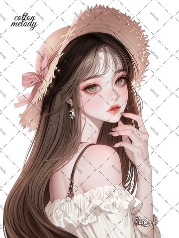 original sticker no.2034 人物貼紙 原創貼紙 原創人物貼紙 裝飾貼紙 cotton melody