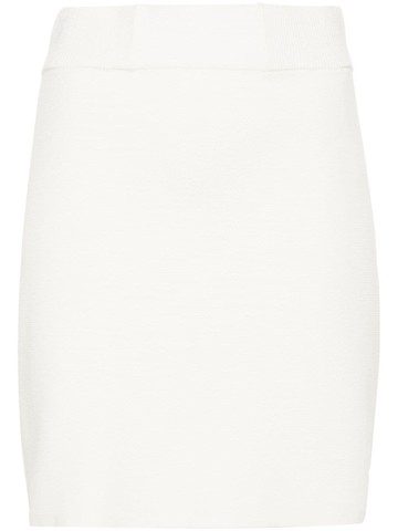 Claudie Pierlot - high-rise knitted skirt - women - Polyester/Polyamide/Viscose - L - White