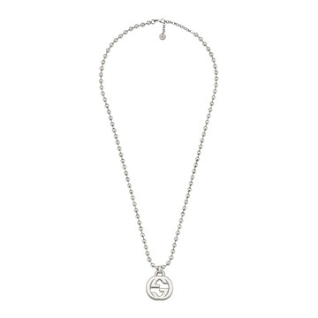 GUCCI INTERLOCKING G銀項鍊 925銀