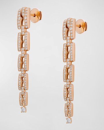 B. Zero1 18k Link Earrings in Rose Gold