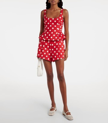 Posse Rosalie polka-dot linen top