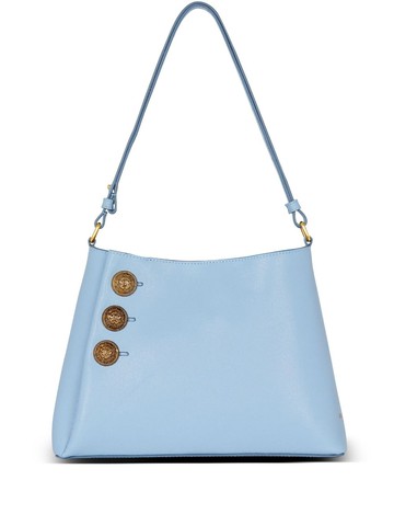 Balmain - Emblème leather shoulder bag - women - Calf Leather - One Size - Blue