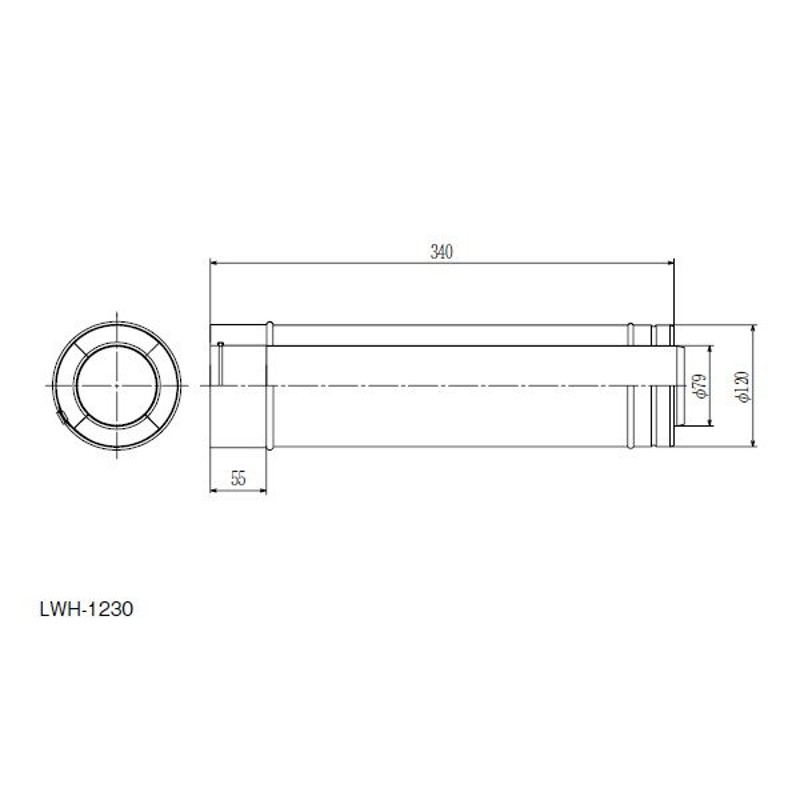 LWH-1290】パロマ FH-203APDT 専用排気筒関連部材 排気筒 【paloma】 通販 LINEポイント最大0.5%GET  LINEショッピング