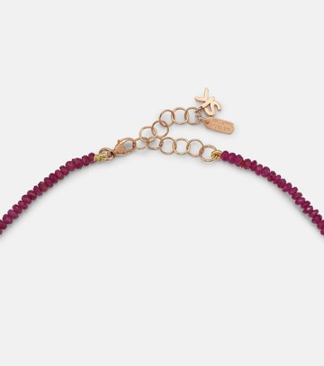 Suzanne Kalan Infinite 18kt rose gold necklace with rubies and diamonds