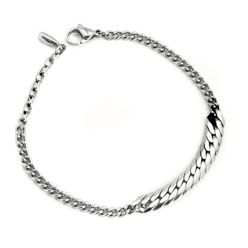 型男 粗版 純鈦手鍊 (抗敏/永不變質/FreeSize)