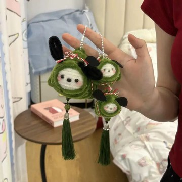 成品 花束🌸  成品端午節粽子挂件扭扭棒帕恰狗手作diy可愛送家人車載掛飾高考