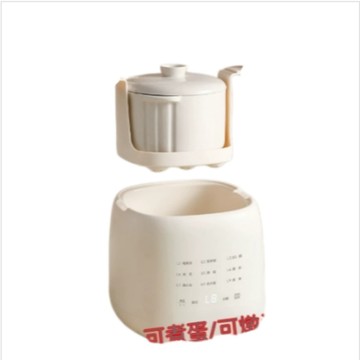 便利生活小物 110V 旗艦多功能電燉鍋附陶瓷燉盅 24 小時預約保溫 12 大功能可蒸蛋燉湯一次可煮九顆蛋小型蒸煮鍋