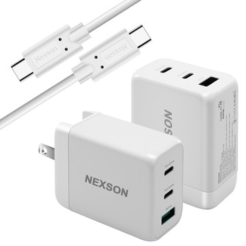 nexson 65w氮化鎵 三孔1a2c 獨立通道快充組(附c to c認證線專用於iphone15