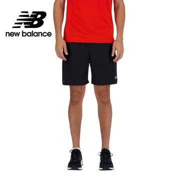 【New Balance】 7吋吸濕排汗慢跑短褲_男性_黑色_MS41232BK
