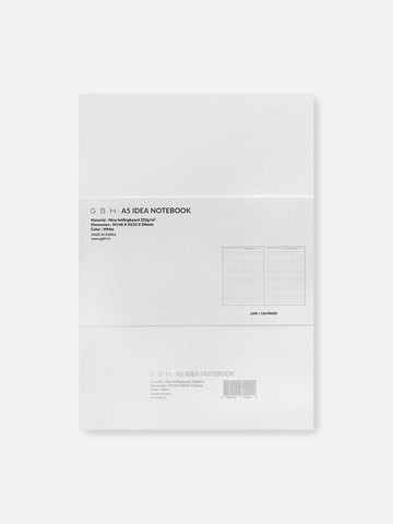 GBH HOME A5 IDEA NOTEBOOK WHITE