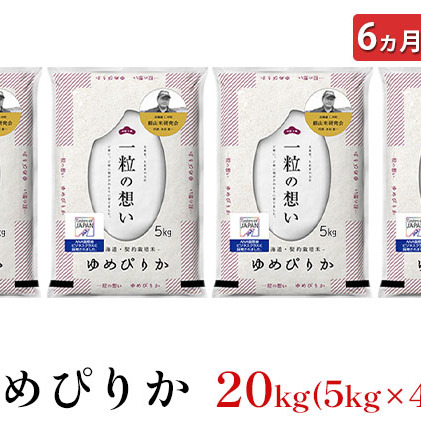 6ヵ月連続お届け　銀山米研究会のお米＜ゆめぴりか＞20kg