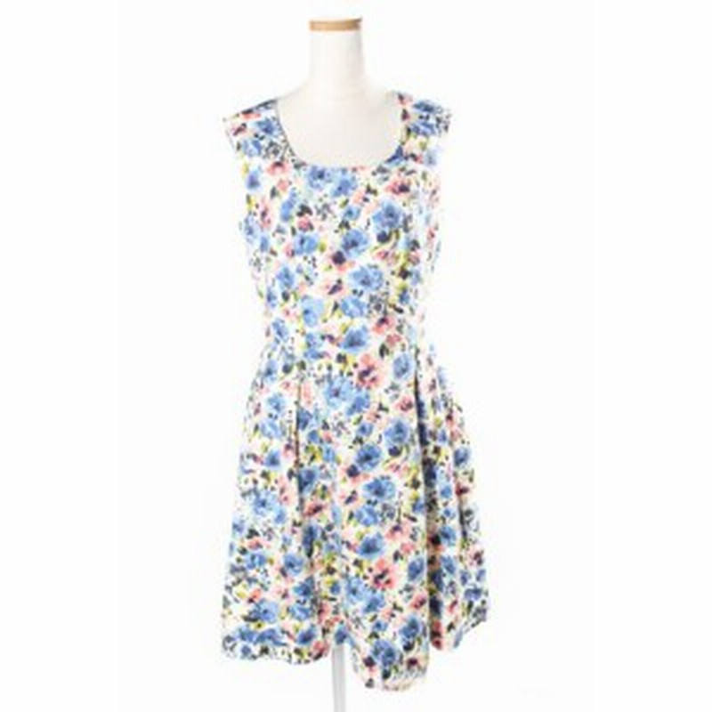 中古 チェスティ Chesty ワンピース ひざ丈 フレア 花柄 ノースリーブ 1 マルチカラー Sh04 レディース 通販 Lineポイント最大1 0 Get Lineショッピング