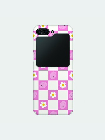 Checkerboard Daisy Windy Z Flip Hard Case