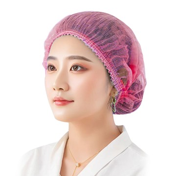 反光背心/工地帽 理享家 粉色雙筋200入組 透氣工作防塵帽 廚師帽 浴帽 護髮帽 安全帽內襯 手術帽 安全帽頭套 網帽