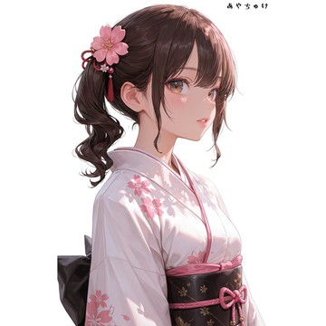 【12月新品2】07-110-0005 人物貼紙 和服女孩